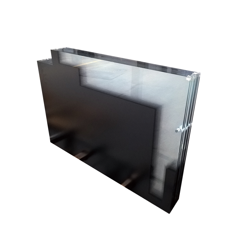 Zwart gezeefdrukt glas